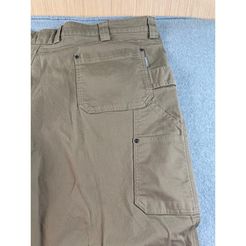 Duluth Trading Co Flex Fire Hose Relaxed Fit Pants Khaki Tan Mens Big 48x30 - Picture 11 of 13